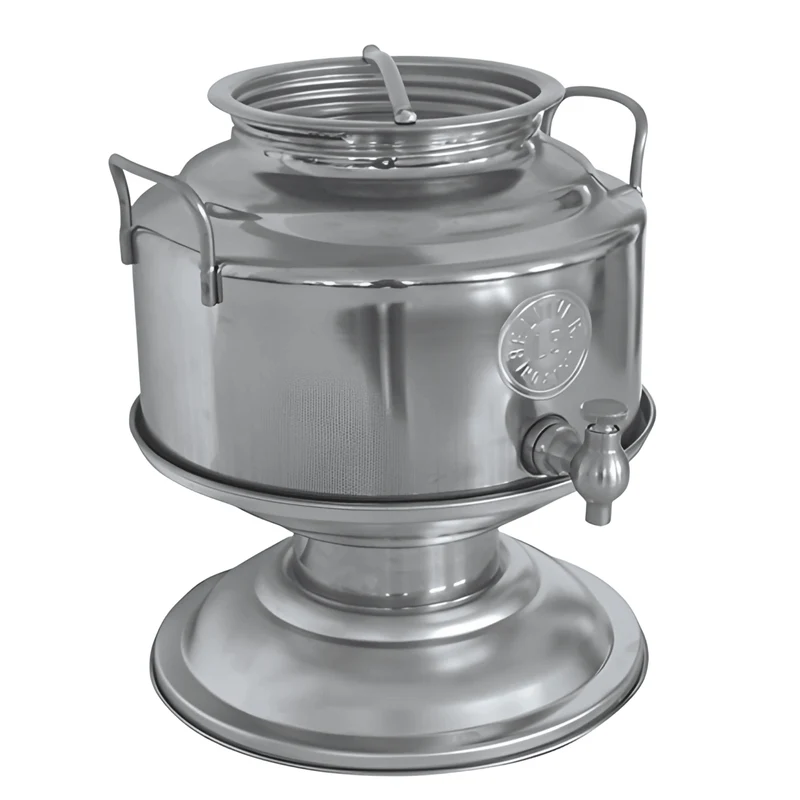 Contenitore Professionale Per Olio Belvivere 5Lt | Acciaio Inox 18/10 | Rubinetto E Piedistallo ½"