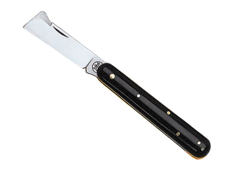 Coltello Da Innesto Due Buoi 202P | Lama In Acciaio Inox Affilata | Manico Finto Corno Ergonomico