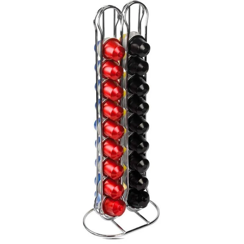 36 Cps - Porta Capsule Per Astucci Nespresso In Acciaio Inox