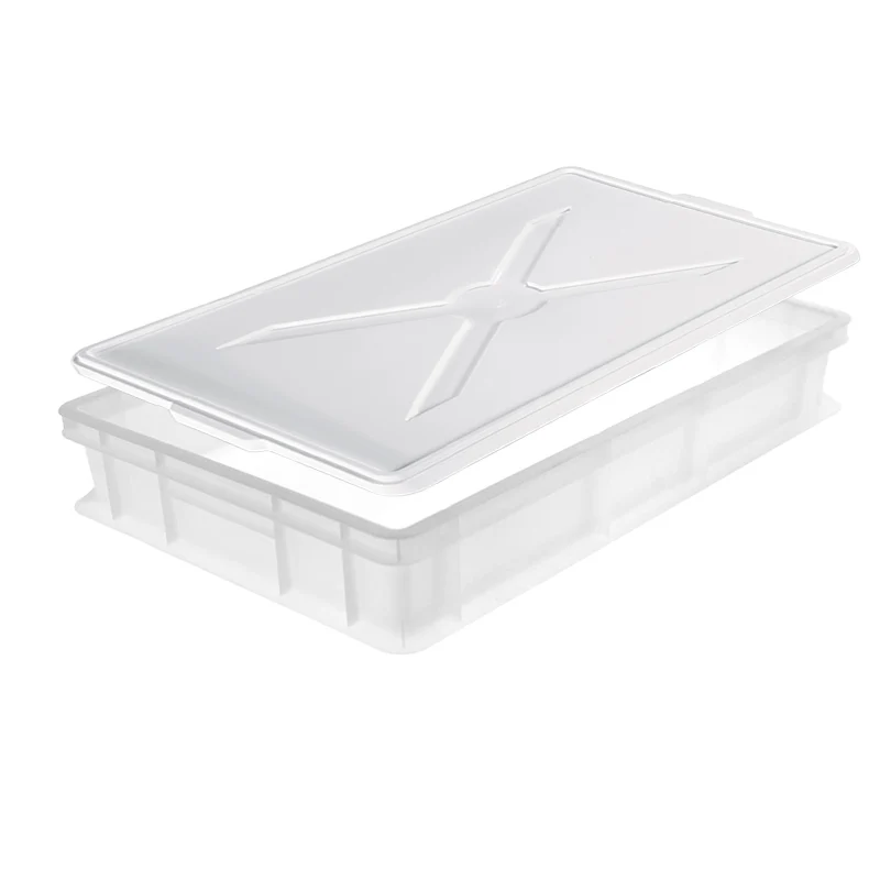 30 x 40 x H10 cm - Cassetta Portaimpasto Rettangolare In Plastica Con Coperchio