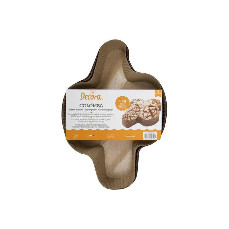 Set 5 Forme Di Carta Per Colomba Da 1000g