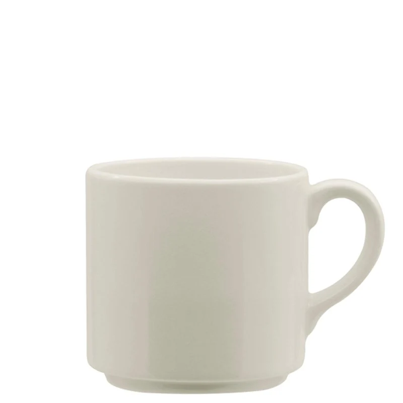 20 cl - Prime Tazza Cappucino Impilabile In Porcellana - Set 12 Pz