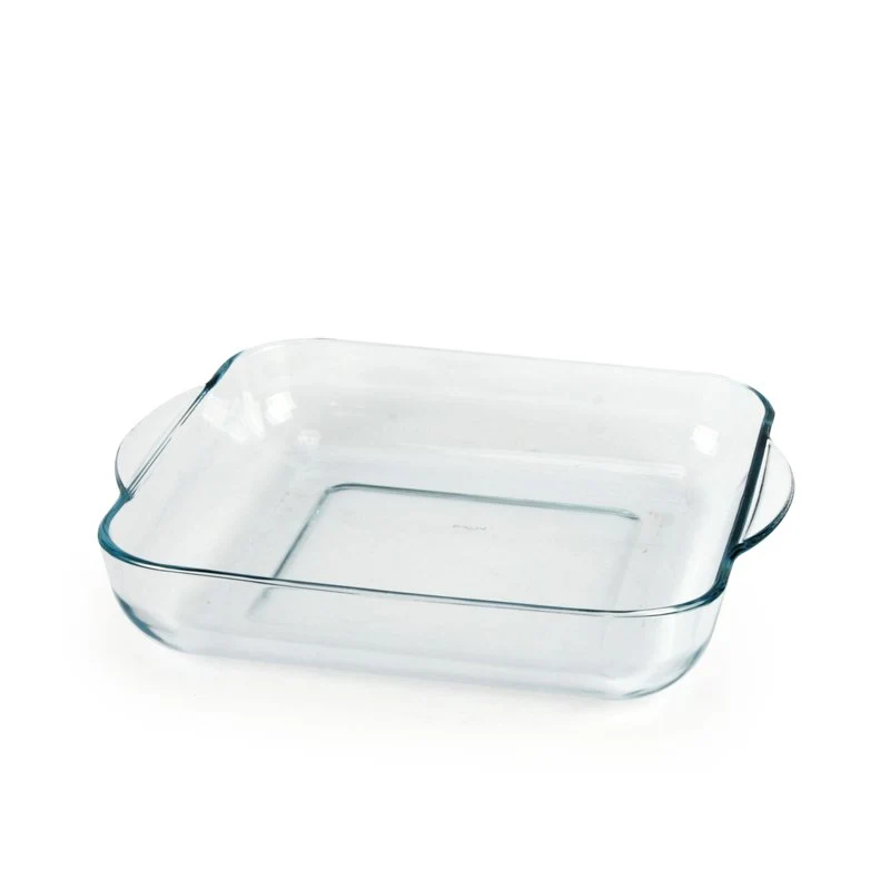 28x28 cm - Borcam Tegame Quadrato In Vetro Borosilicato