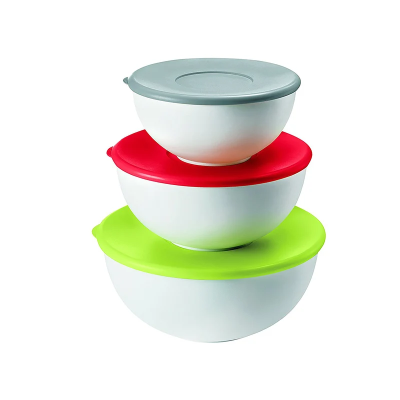 Set 3 Contenitori Con Coperchi In Plastica