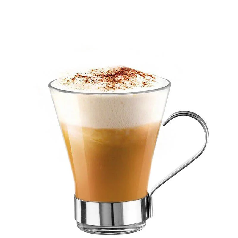 22 cl - Ypsilon Tazza Cappuccino In Vetro - Set 6 Pz