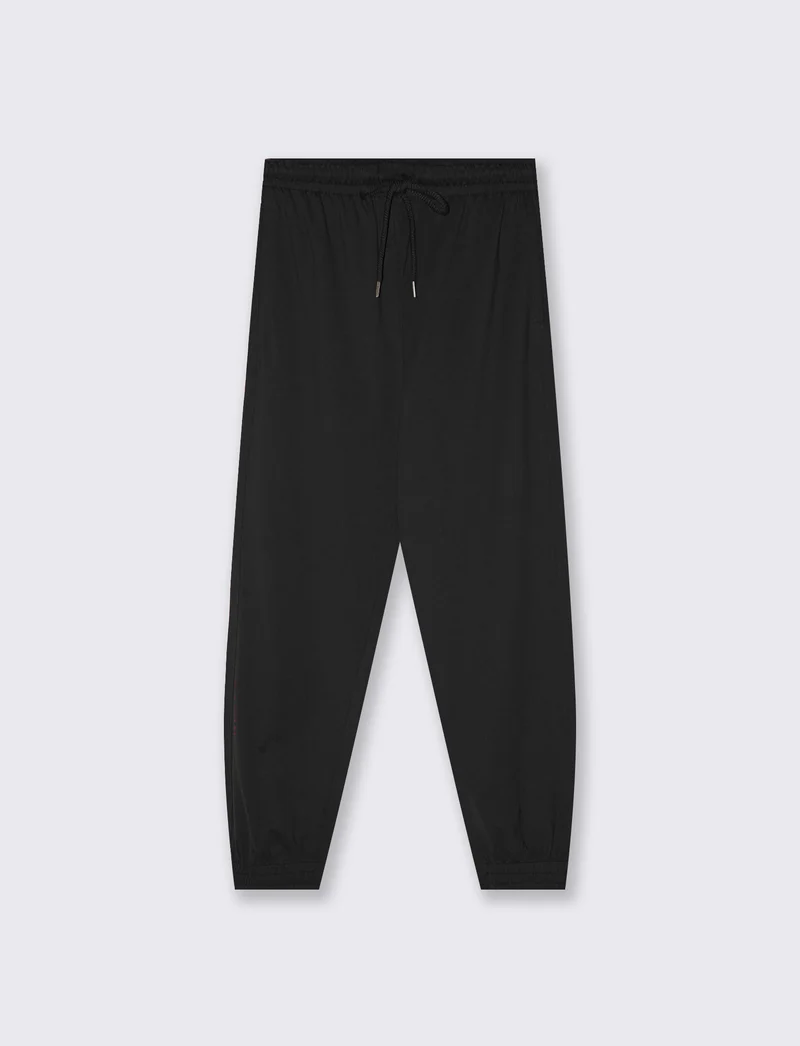 Pantaloni tuta con coulisse in vita - Nero