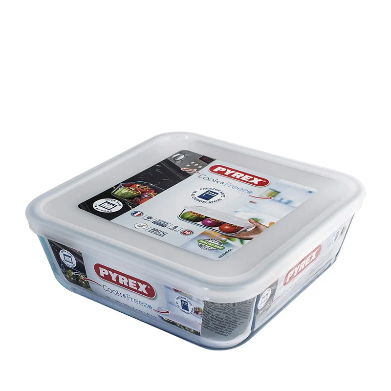Cook & Freeze Contenitore Per Alimenti Quadrato In Vetro Borosilicato