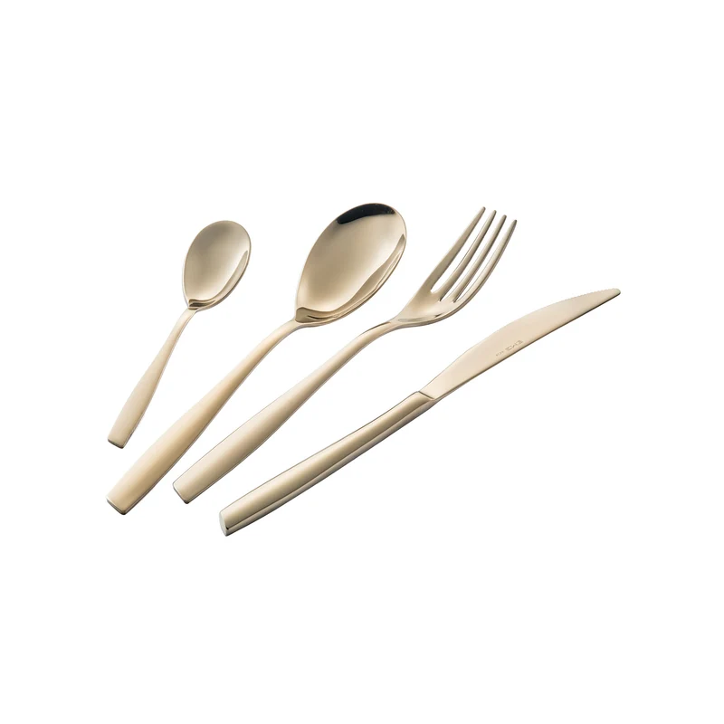 Set 24 Posate Con Astuccio In Legno Eleven Rosè