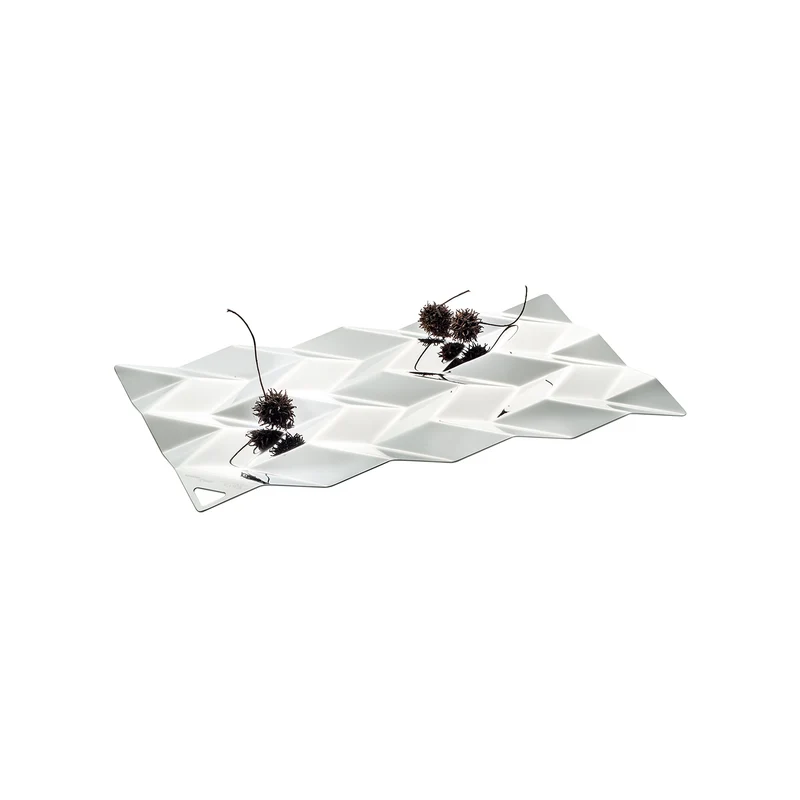 Centrotavola In Acciaio Inox Silver 38x23,5cm