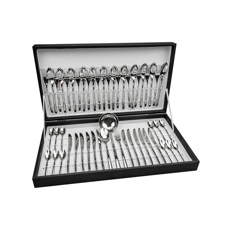 Set 51 Posate In Acciaio Con Astuccio Venice