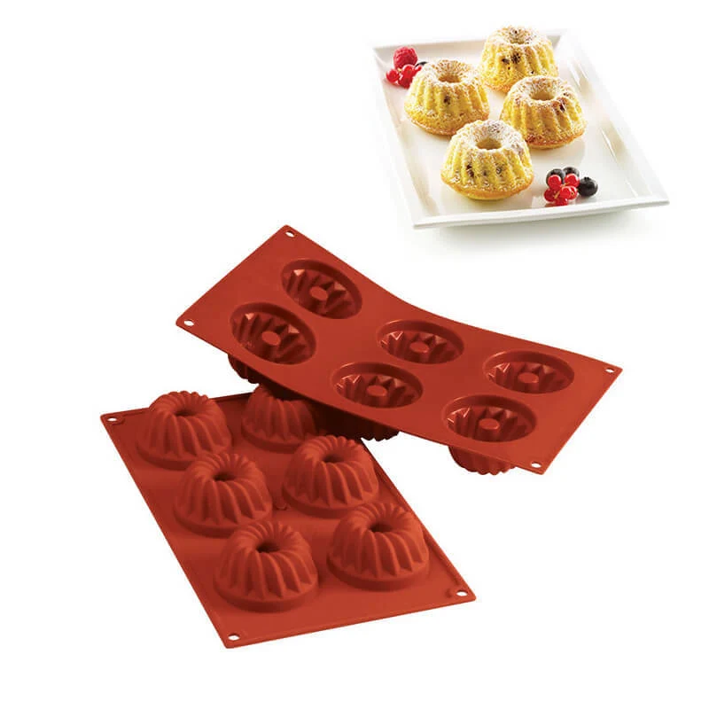 6 Forme Classic Stampo Gugelhopf In Silicone