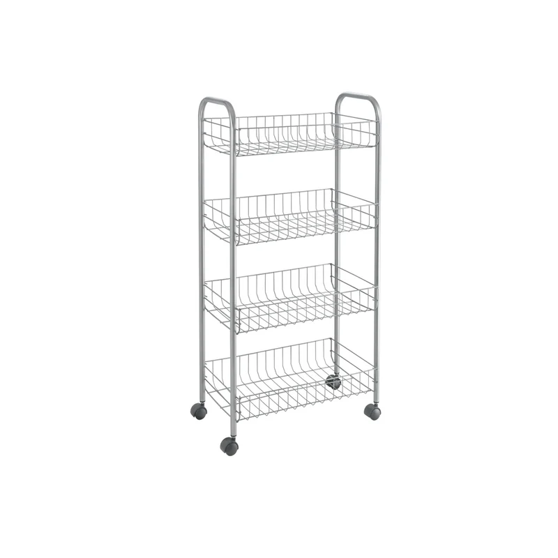 Scaffaletto 4 Piani Smontabile 41x23x84cm