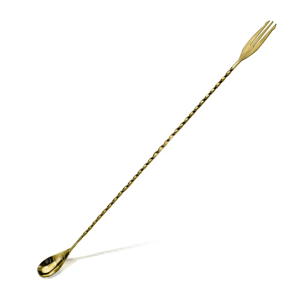40 cm - Trident Bar Spoon Cucchiaio Miscelatore In Acciaio Inox