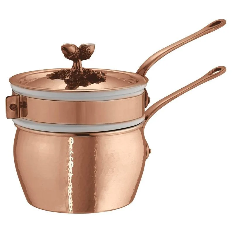 16 cm - Serie 15400 Casseruola Bagnomaria Con Coperchio In Rame
