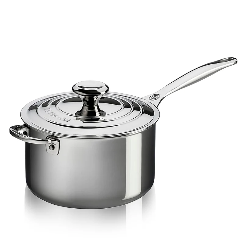 Casseruola Con Manico In Acciaio Inox Con Coperchio