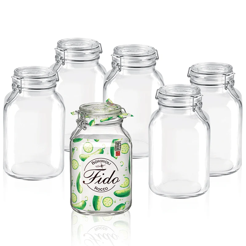 300 cl - Fido Vasetto Ermetico In Vetro - Set 6 Pz