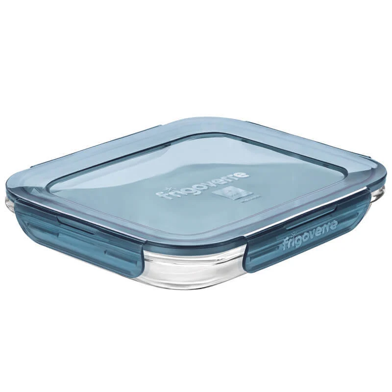 23x18 cm - Frigoverre Evolution Contenitore Per Alimenti Ermetico Rettangolare In Vetro Temperato