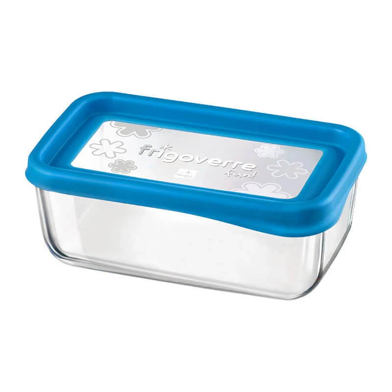 21x13 cm - Frigoverre Fun Contenitore Per Alimenti Rettangolare In Vetro
