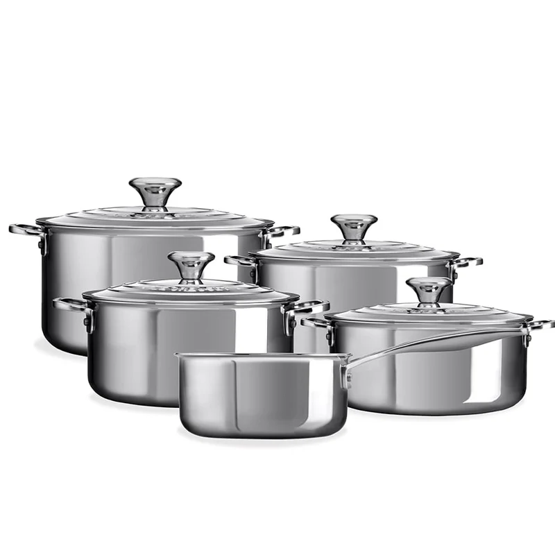 Evolution Set Casseruole Alte In Acciaio Inox - Set 5 Pz
