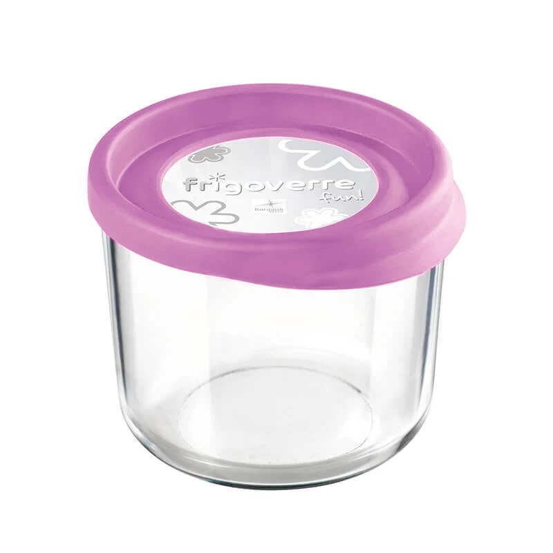 12 cm - Frigoverre Fun Contenitore Per Alimenti Rotondo In Vetro