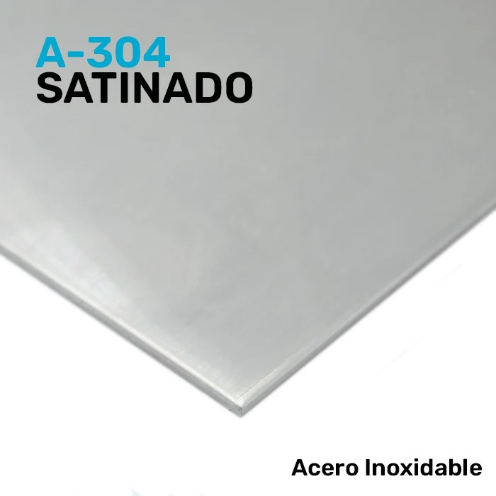 Chapa de Acero Inoxidable A-304 Satinado con Film Protector