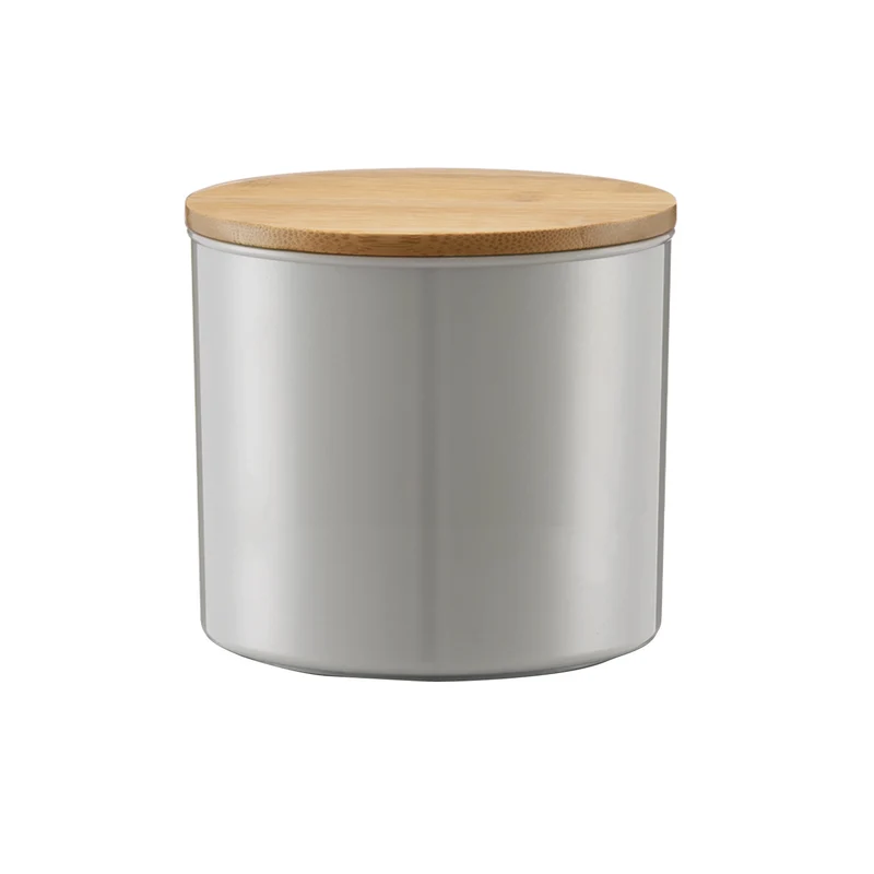 Barattolo Per Alimenti Bambù Grigio D. 12,5x12cm