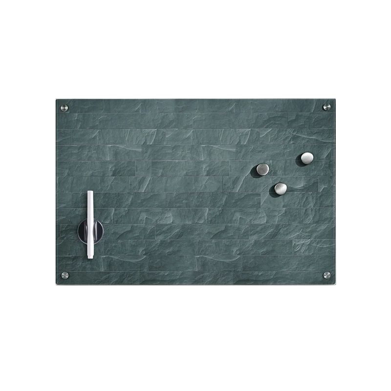 Memo Board in Vetro 60×40 cm – Magnetica, Design Antracite