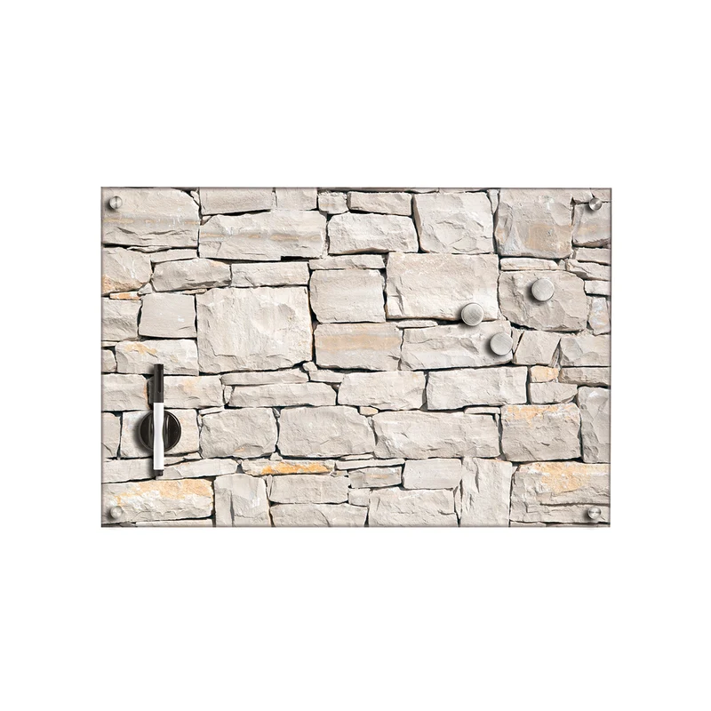 Memo Board in Vetro 60×40 cm – Magnetica, Design Effetto Muro