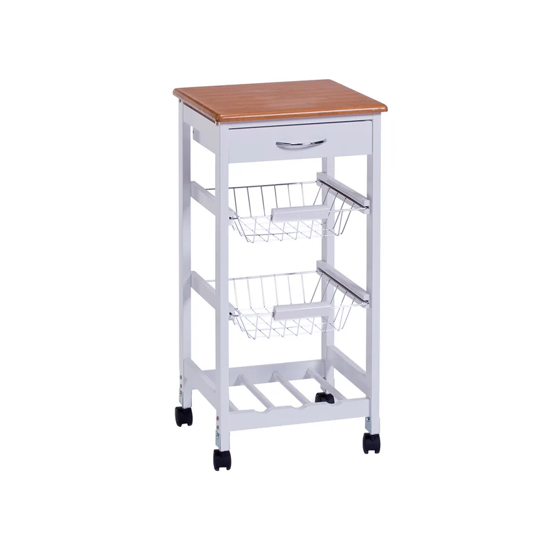 Carrello Da Cucina A 3 Piani Bianco