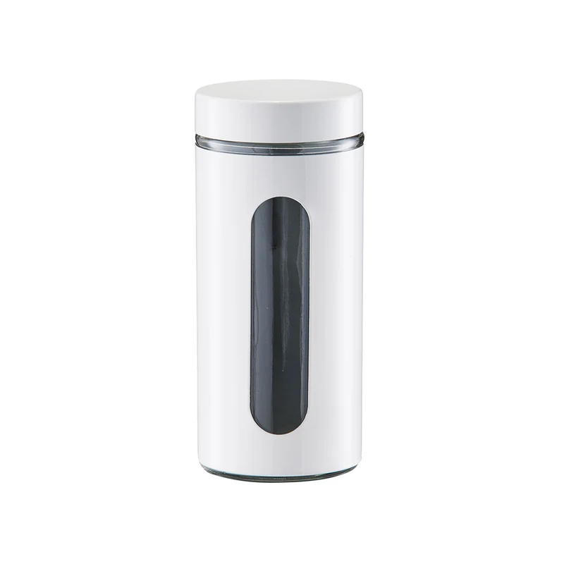Barattolo In Metallo Bianco 1200ml