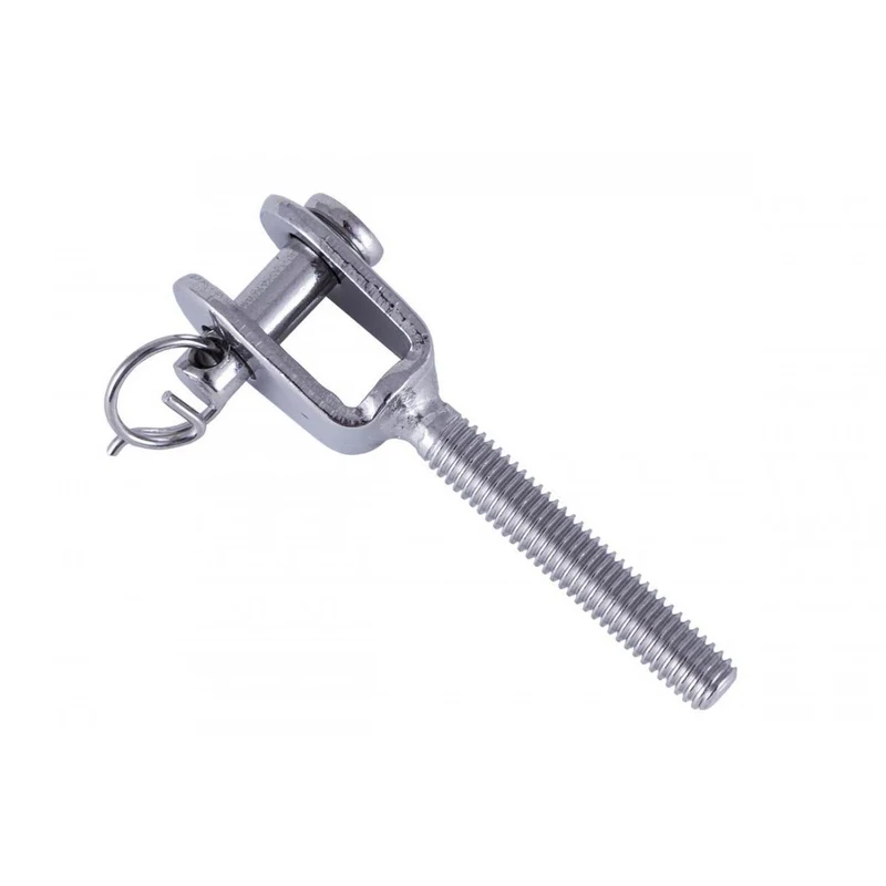 Terminal horquilla rosca externa izquierda M-6 inox A-316