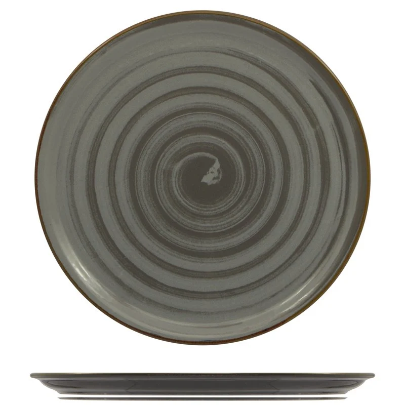 33 cm - Vortex Piatto Pizza In Porcellana - Set 6 Pz