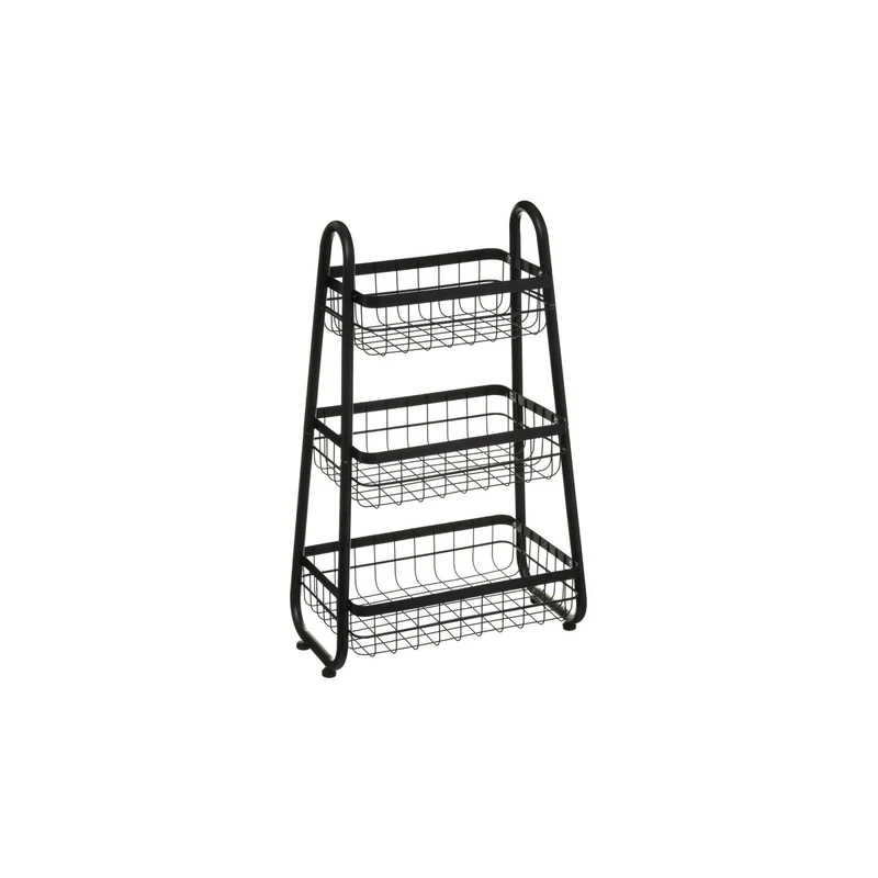 Contenitore In Metallo A 3 Cestini 74x29x75cm