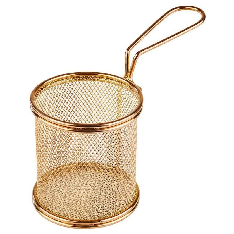 9 cm - Tableware Buffet & Display Cestello Porta Snack In Acciaio Inox