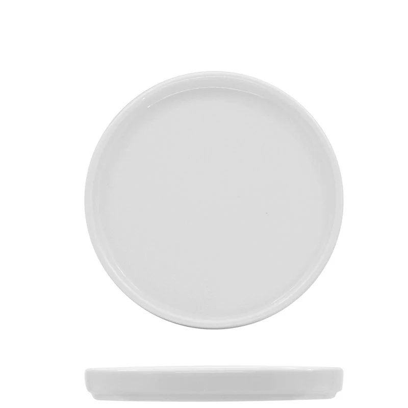 12 cm - Justwhite Piatto Frutta Dessert In Porcellana - Set 6 Pz