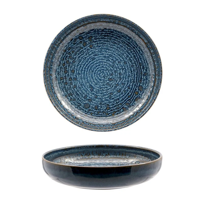 22 cm - Okeanos Piatto Fondo In Stoneware - Set 4 Pz