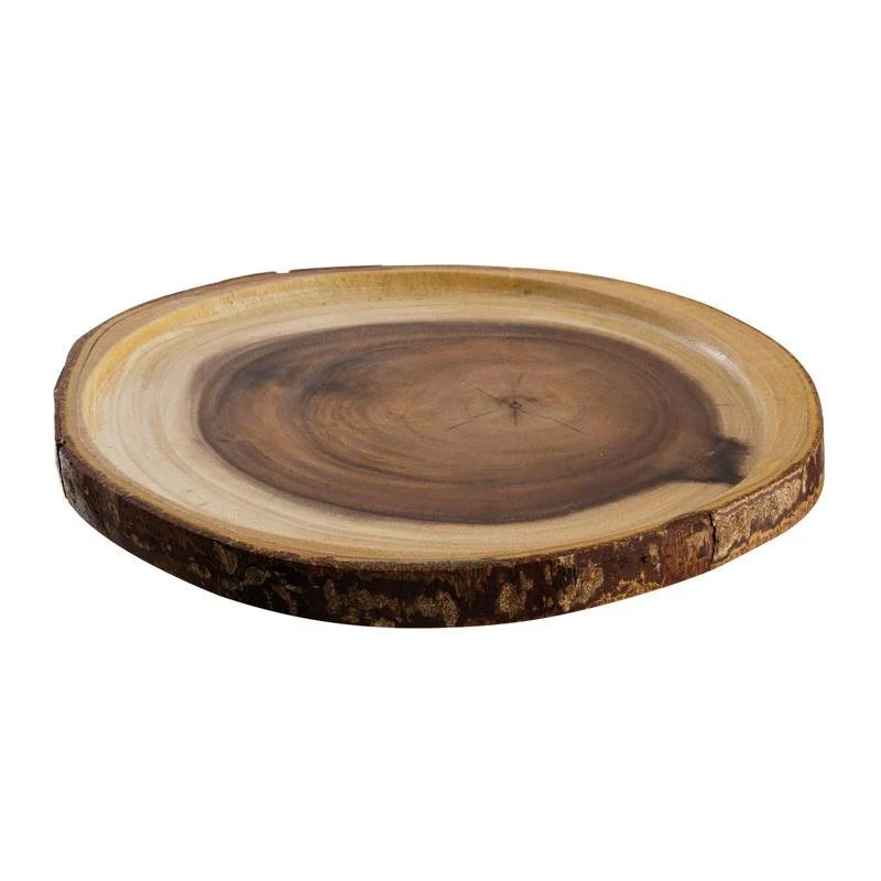 24 cm - Tableware Buffet & Display Vassoio Spesso Fatto a mano In Legno di Acacia