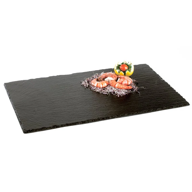 53x32.5 cm - Piatto Vassoio Rettangolare In Ardesia