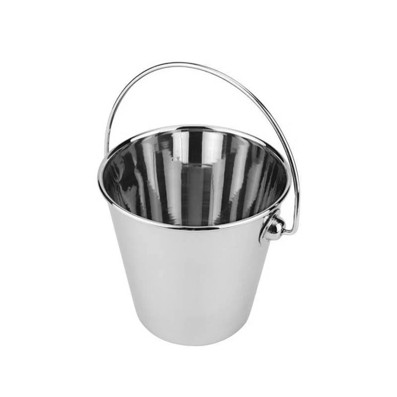 10 cm - Miniporzioni Mini Secchiello Porta Snack In Acciaio Inox
