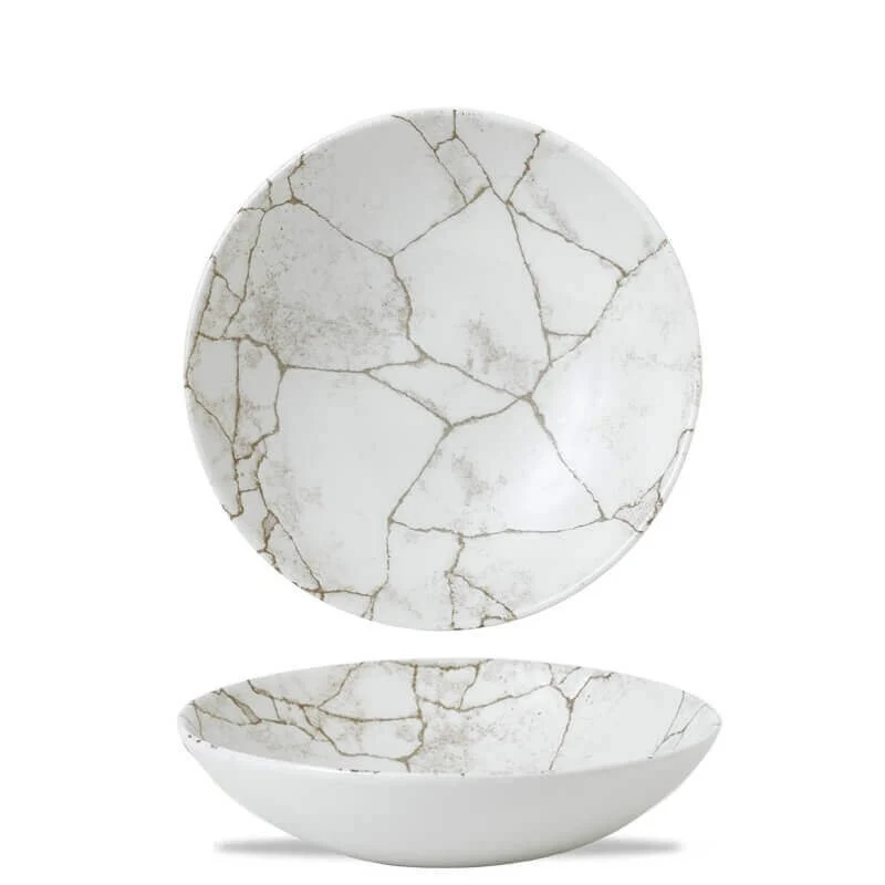 18.2 cm - Studio Prints Kintsugi Piatto Fondo In Porcellana Vetrificata