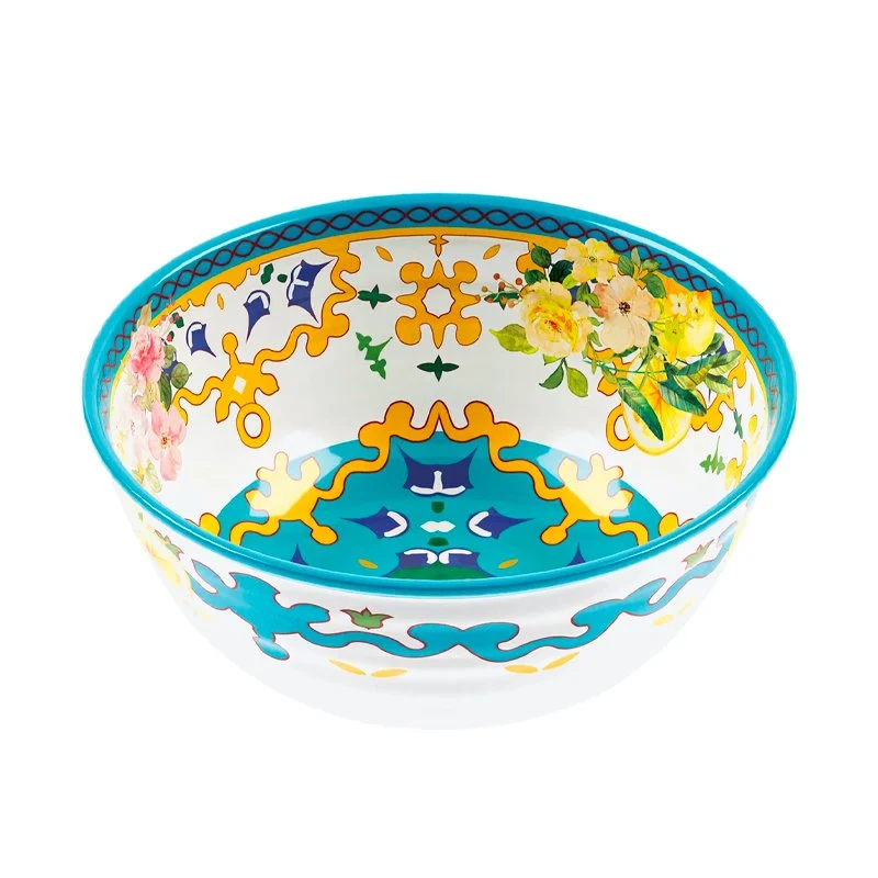 22 cm - Flower & Lemon Coppa In Melamina - Set 2 Pz