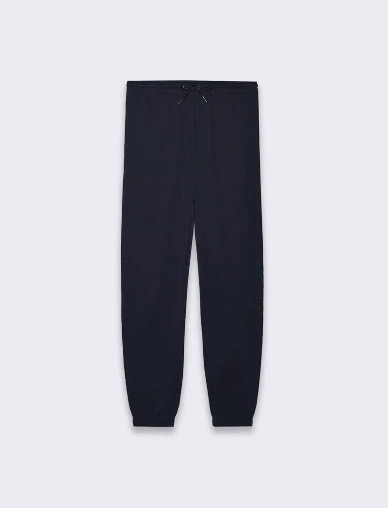 PANTALONI JOGGER BASIC IN FELPA - Blu