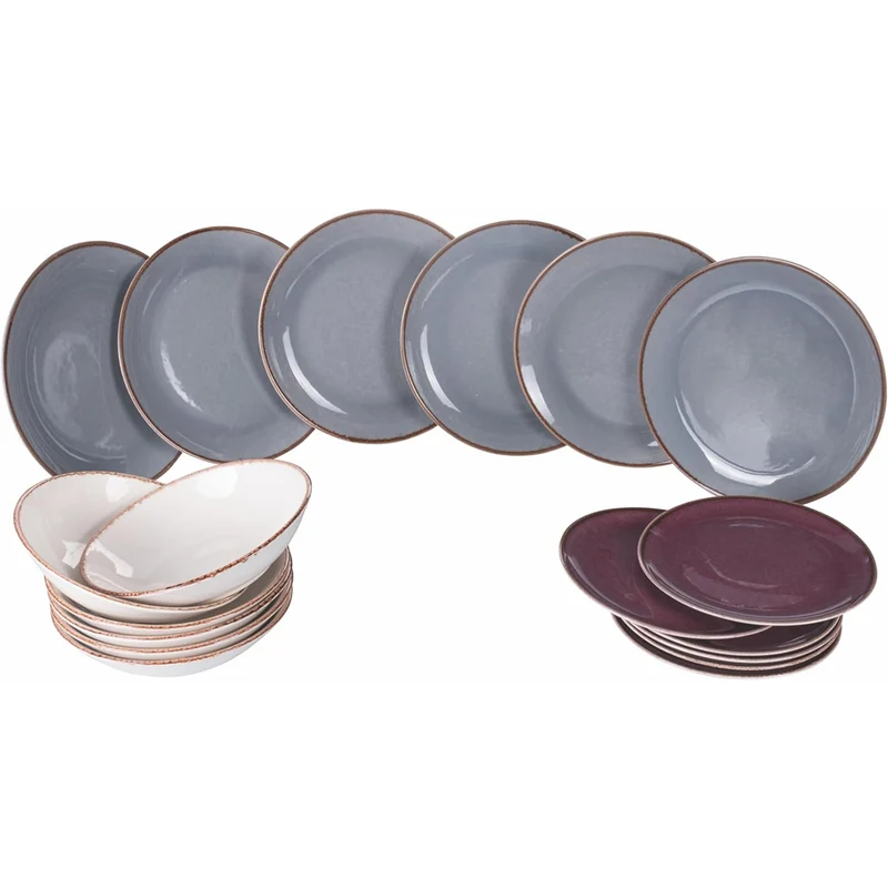 Camargue Servizio Piatti In Porcellana - Set 18 Pz