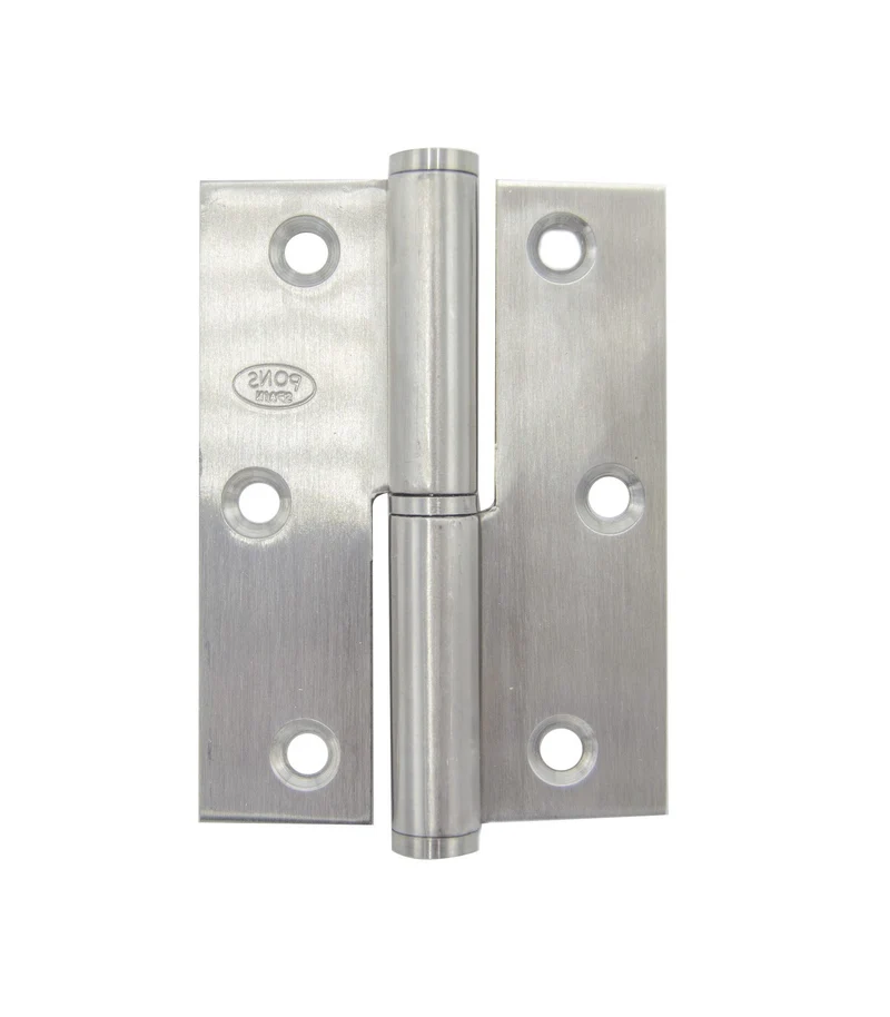 Bisagra inox satinado A-304 139/192 Mod.408 90x65x2,5 Izq.