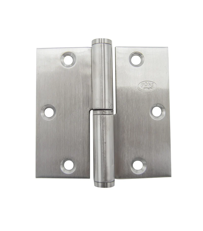 Bisagra inox satinado A-304 139/191 Mod.408 80x82x2,5 Dcha.