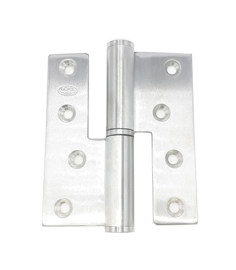 Bisagra inox satinado A-304 138/190 Mod.409 100x86x3 Izq.