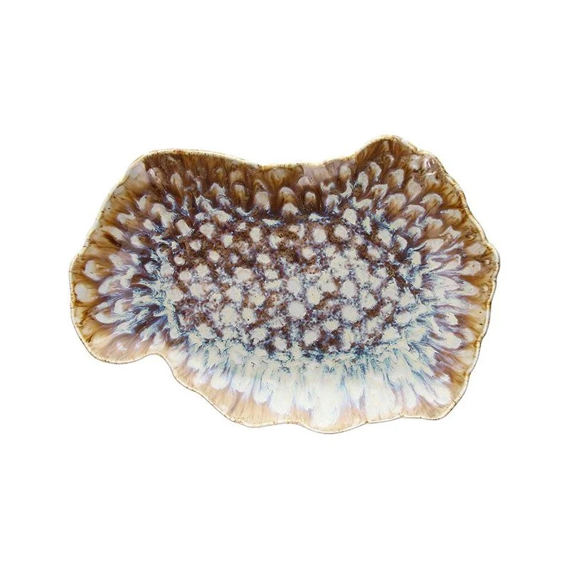 30x20 cm - Reef Piatto Vassoio Rettangolare In Porcellana - Set 6 Pz