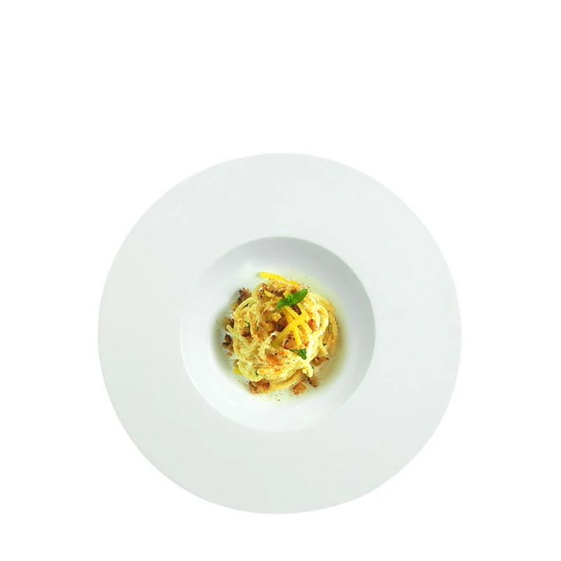 25 cm - Saturno Piatto Fondo In Porcellana - Set 12 Pz