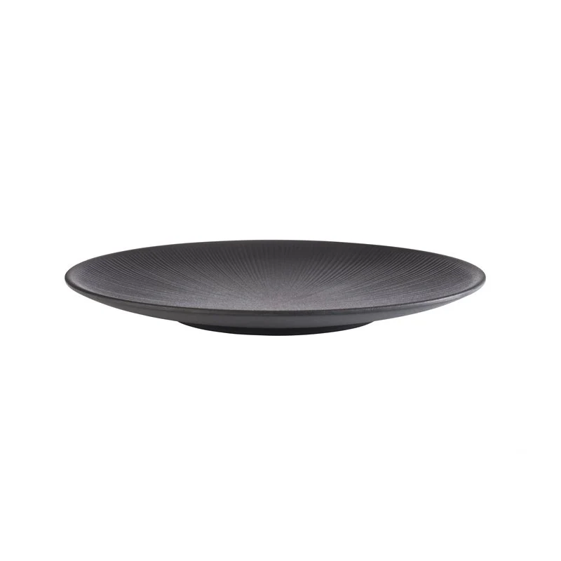 33 cm - Nero Vassoio In Melamina - Set 6 Pz