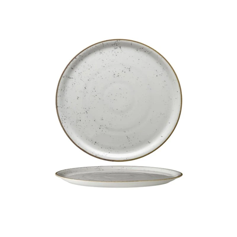 31 cm - Stains Piatto Pizza In Porcellana - Set 6 Pz